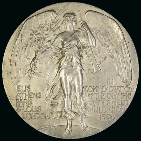 Stamp of Olympics » 1908 London 1908 London participation medal, 50mm, pewter, fine