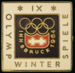 Stamp of Olympics » 1964 Innsbruck 1964 Innsbruck participation medal plus official pin badge