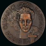 Stamp of Olympics » 1956 Cortina d'Ampezzo 1956 Cortina participation medal, 45mm, very fine