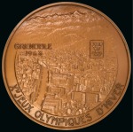 Stamp of Olympics » 1968 Grenoble 1968 Grenoble participation medal, 67mm, very fine