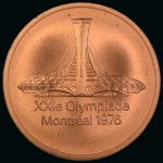 Stamp of Olympics » 1976 Montreal 1976 Montreal participation medal, 44mm, fine, plus official medallion in original box