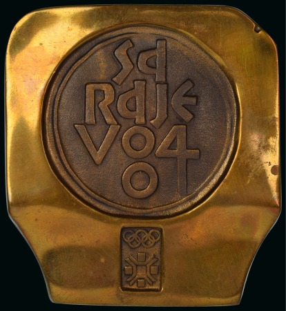 Stamp of Olympics » 1984 Sarajevo 1984 Sarajevo participation medal, 59x65mm, very fine