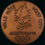 Stamp of Olympics » 1992 Albertville 1992 Albertville participation medal plus  "Host City" commemorative medal