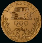 Stamp of Olympics » 1984 Los Angeles 1984 Los Angeles participation medal, 60mm, very fine