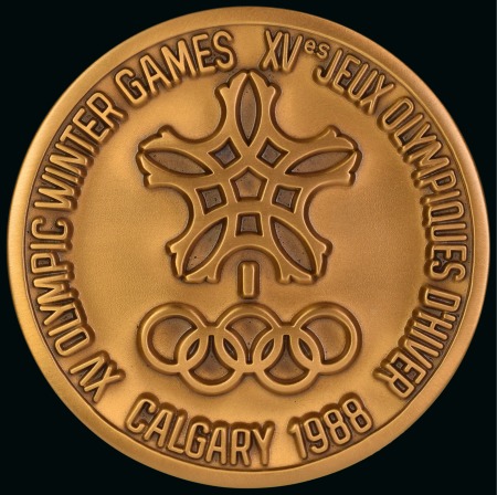 Stamp of Olympics » 1988 Calgary 1988 Calgary participation medal, 64mm, very fine