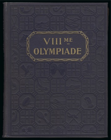 Stamp of Olympics » 1924 Paris » Memorabilia 1924 Paris official report, HB with black embossed cover with gilt inscription, very fine