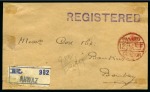 Stamp of Persia » Indian Postal Agencies in Persia Ahwaz: 1918 Envelope franked on reverse with King George