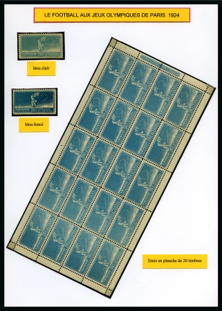 Stamp of Olympics » 1924 Paris » 1924 Olympic Issues of Other Countries 1924 Uruguay Football Champions issue set of three in mint nh complete sheetlets of 20
