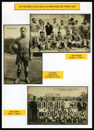 Stamp of Olympics » 1924 Paris » Postcards A.N. Paris collection of 29 picture postcards mounted on pages depicting FOOTBALL