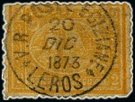 Stamp of Egypt » Egyptian Post Offices Abroad » Consular Offices » Leros (Greece) 1872-74 Third Issue: 1pi red and 2pi yellow both showing LEROS cancels