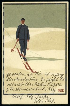 Stamp of Olympics » Collections & Miscellaneous Lots 1913-55, WINTER GAMES: Small group with VIGNETTES and picture postcards