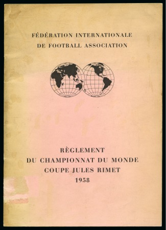 Stamp of Thematics » Sport and Games » Football 1958 World Cup official rules booklet, 25pp
