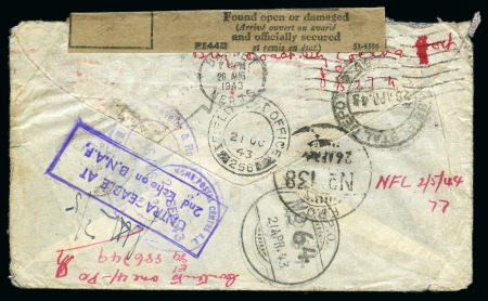 Stamp of Colonies françaises » Tunisie 1942-1945, Collection de 22 lettres des forces américaines