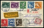 Stamp of Olympics » 1928 Amsterdam » Issued Stamps, Covers and Cancellations DURING THE GAMES: 1928 (July 30) Official poster postcard sent registered to Switzerland with the complete 1928 Olympics set of 8