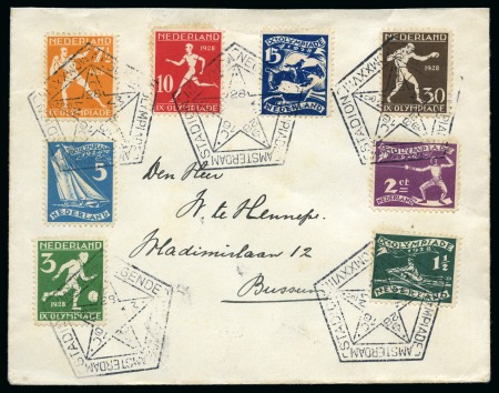 Stamp of Olympics » 1928 Amsterdam » Issued Stamps, Covers and Cancellations 1928 Amsterdam pair of covers with the complete 1928 Olympics sets