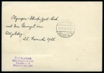Stamp of Olympics » 1936 Garmisch-Partenkirchen 1936 Garmisch 6+4pf postal stationery card uprated with the Winter Olympics set of 3 tied by FIRST DAY OF ISSUE Dresden 25.11.35 cds
