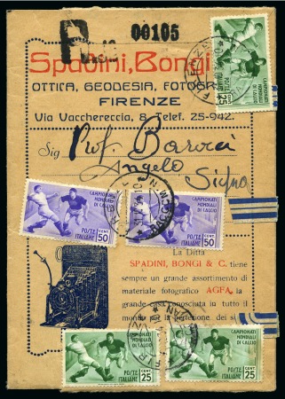 Stamp of Thematics » Sport and Games » Football 1934 World Cup group of four covers incl. an attractive advertising brochure for a camera manufacturers