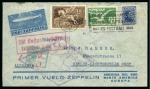Stamp of Thematics » Sport and Games » Football 1930 WORLD CUP: 1930 (May 21) First Zeppelin Pan-America-Europe with football slogan cancel