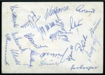 Stamp of Thematics » Sport and Games » Football 1958 World Cup official commemorative card with the signatures of the German team players 