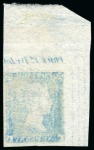 Stamp of Great Britain » 1854-70 Perforated Line Engraved 1854-57 1d Red-Brown pl.187 AA top left corner marginal imperforate imprimatur