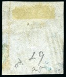 Stamp of Mauritius » 1859 Lapirot Issue » Worn Impressions (SG 39) 1859 Lapirot 2d blue, worn impression, used with part oval bar cancels, position 5