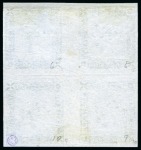 Stamp of Mauritius » 1859 Lapirot Issue » Worn Impressions (SG 39) THE UNIQUE UNUSED BLOCK OF THE 1859 LAPIROT 2d ISSUE