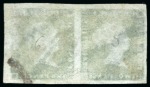 Stamp of Mauritius » 1848-59 Post Paid Issue » Earliest Impressions (SG 3-5) 1848-59 Post Paid 2d indigo-blue, earliest impression, used pair