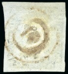 Stamp of Mauritius » 1848-59 Post Paid Issue » Early Impressions (SG 6-9) 1848-59 Post Paid 2d blue, early impression, position 7 showing the "PENOE" for "PENCE" variety