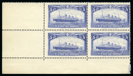 Stamp of France » Poste Aérienne 1928 Aéro-poste Ile de France, bloc de 4 bdf dent.