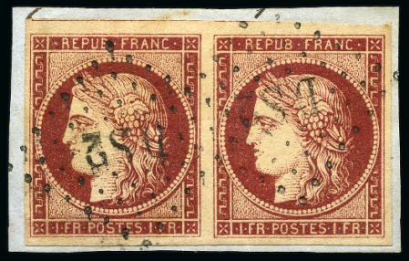 Stamp of France » Collections 1849-1852, Belle sélection de timbres classiques avec n°1 en 2 ex.