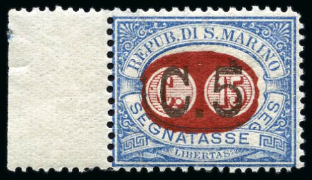 Stamp of Italy » San Marino 1931 Segnatasse complete set of overprints essays on 15c in black and red
