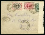 Stamp of Persia » Censored Mail 1918 Persia Censored Mail: An envelope franked with