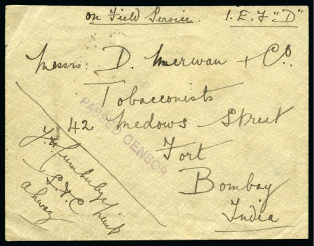 Stamp of Persia » Censored Mail 1916 Opened Under Martial Law: A stampless envelope