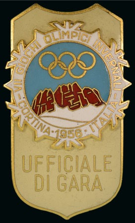 Stamp of Olympics » 1956 Cortina d'Ampezzo 1956 Cortina Umpires' participation badge in original case