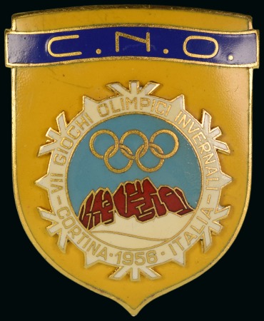 Stamp of Olympics » 1956 Cortina d'Ampezzo 1956 Cortina NOC participation badge in original case