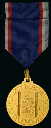 Stamp of Olympics » 1936 Berlin » Medals 1936 Berlin, Italian Olympic Committee medal with ribbon for the Berlin Olympic Games