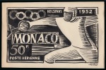 Stamp of Olympics » 1952 Helsinki 1952 Helsinki group of three Monaco unadopted handpainted essays by Molné