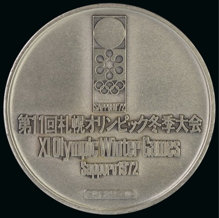 Stamp of Olympics » 1972 Sapporo 1972 Sapporo silver commemorative medal, 50mm, weight 106g, hallmarked, in original plastic presentation case and cardboard box