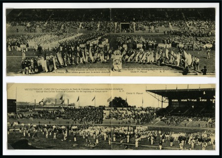Stamp of Olympics » 1924 Paris » Postcards Papeghin collection of 18 picture postcards of the Olympic Opening Ceremony, all different, incl. two panoramic postcards