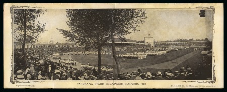 Stamp of Olympics » 1920 Antwerp 1920 Antwerp group incl. panoramic postcard of the stadium, unused Swiss fund-raising pc, etc.
