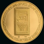 Stamp of Olympics » 1996 Atlanta 1996 Atlanta Olymphilex solid gold medal (Olympic & Sports Stamp Exhibition), hallmarked 986, weight 18g