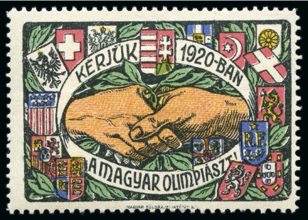 Stamp of Olympics » Collections & Miscellaneous Lots 1924-1984, Small collection of Olympic vignettes/cinderellas incl. Hungarian 1924 Paris vignette mint nh