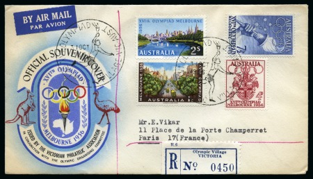 Stamp of Olympics » Collections & Miscellaneous Lots 1956-1984, Olympic collection written up in 37 albums & folders, with stamps, commemorative covers, postcards and cancels, ephemera, etc.