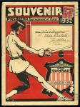 Stamp of Olympics » 1932 Los Angeles 1932 Los Angeles group incl. souvenir view folder for the Tournament of Roses with Fencer and Olympic logo