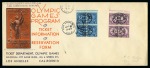 Stamp of Olympics » 1932 Los Angeles 1932 Los Angeles group incl. souvenir view folder for the Tournament of Roses with Fencer and Olympic logo
