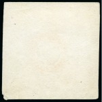 Stamp of India » 1854 Lithographs 1855 (?) 4a die proof in blue and red (issued colours) form the original engraved die