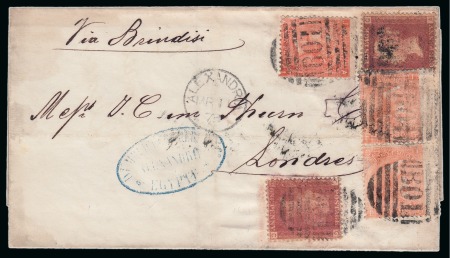 Stamp of Egypt » British Post Offices » Alexandria 1873 (11.3) Folded cover from Alexandria to London,