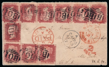 Stamp of Egypt » British Post Offices » Cairo 1873 (15.2) Envelope from Cairo to New York, with ten