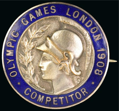 Stamp of Olympics » 1908 London 1908 London participant's pin badge for the WINTER GAMES in 1908