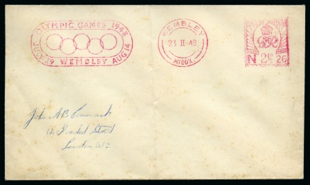 Stamp of Olympics » Collections & Miscellaneous Lots 1896-1952, Collection of Olympic stamps, covers and postcards in a medium size box